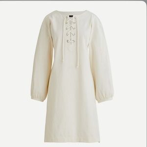 J. Crew lace-up balloon-sleeve dress